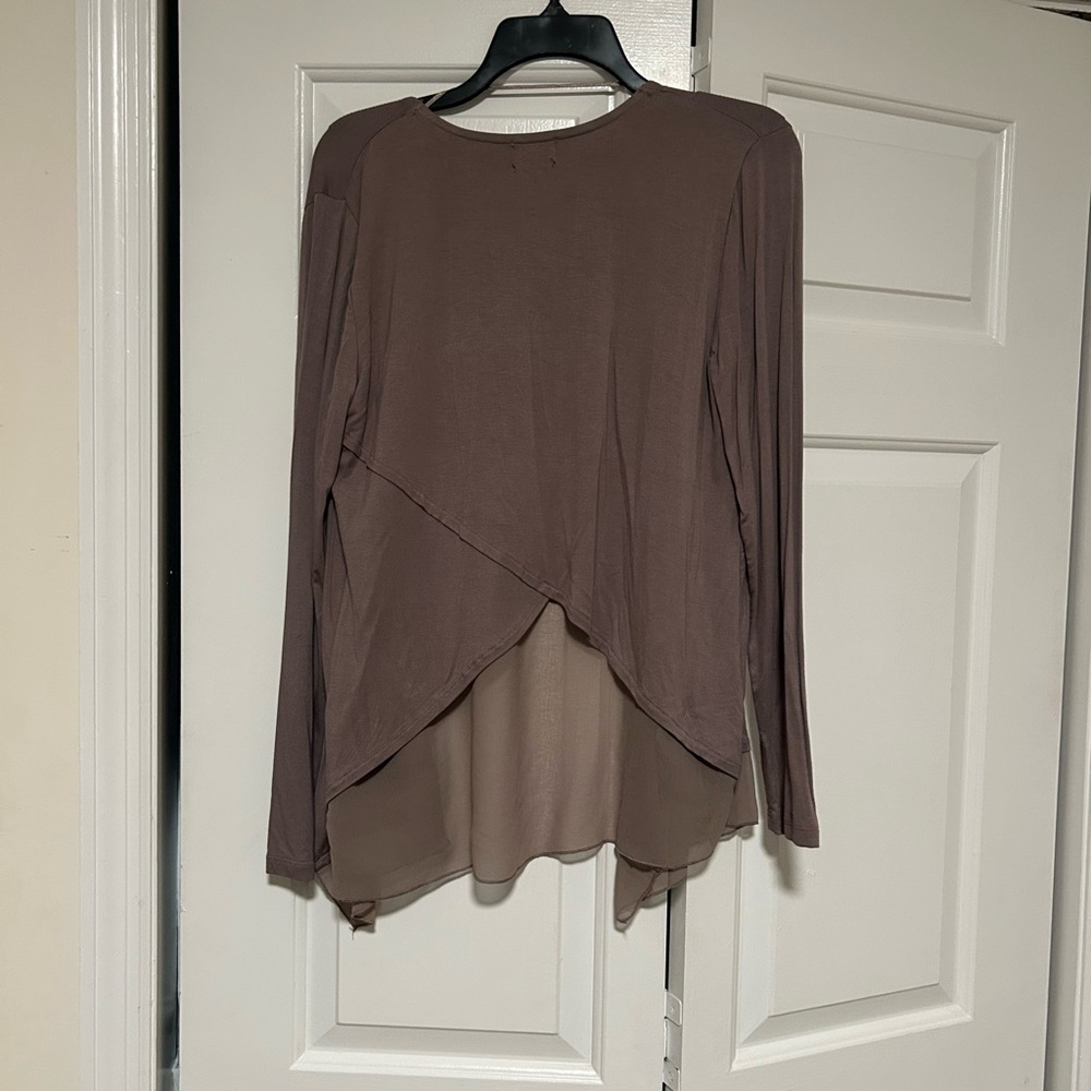 Worthington Taupe Open Cardigan - Picture 3 of 5
